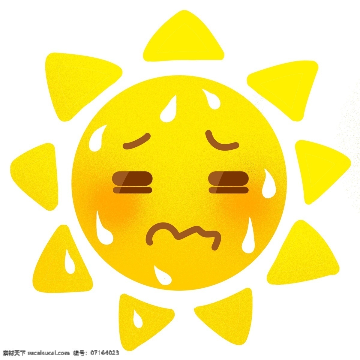 日月星辰 太阳 烈日 表情 卡通 可爱 天气 阳光 行星