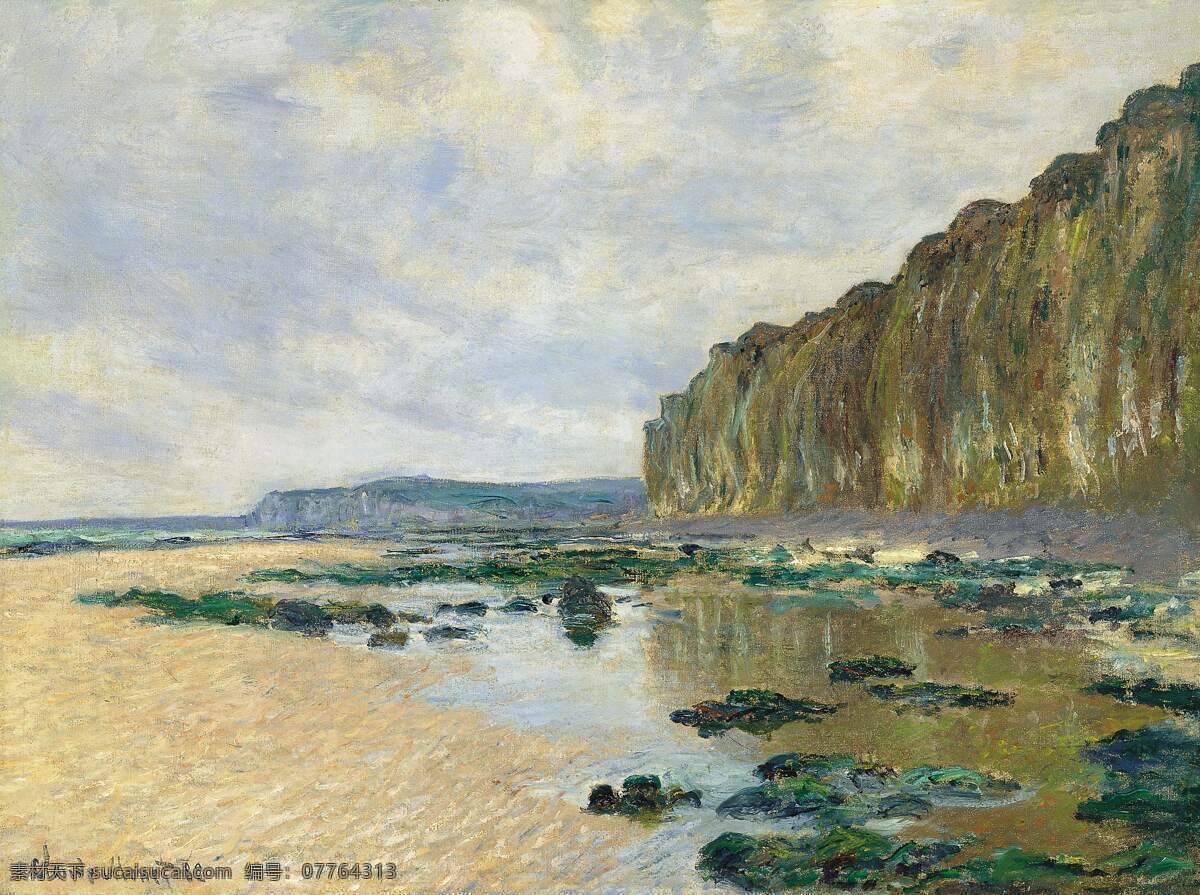monet 风景 油画 装饰画 法国 画家 克劳德 pourville at cliff the on免费下载 莫 奈 oscar claude 印象派 风景画 静物 装饰素材