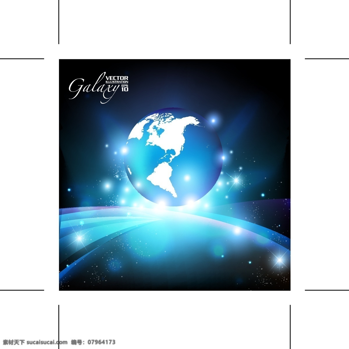 璀璨 光晕 地球 banner 矢量图 其他矢量图