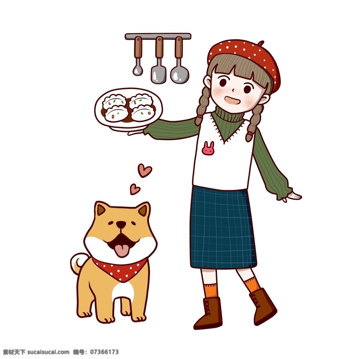 新年 2019 年 包 饺子 吃 传统美食 可爱 装饰画 春节 2019年 除夕 中国传统节日 中国美食 吃饺子 卡通人物形象