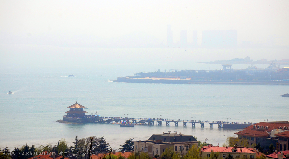 青岛 栈桥 大海 红房子 远眺青岛 旅游摄影 国内旅游