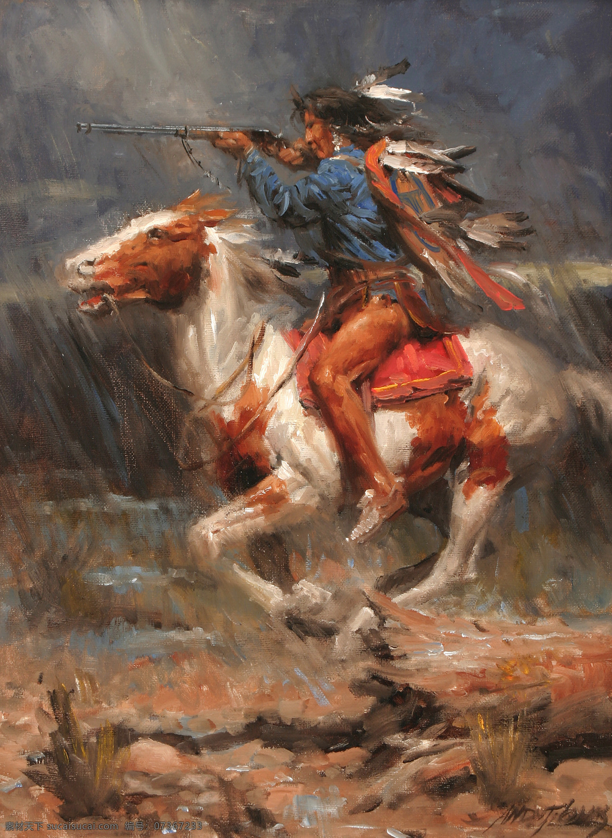 骑马 打猎 印第安人 油画 骑马打猎 骏马 马匹 油画人物 西方 人物 写生 油画艺术 绘画艺术 装饰画 书画文字 文化艺术