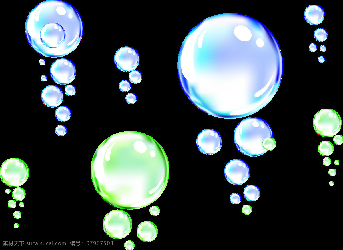彩色 透明 肥皂泡 气泡 水泡 泡泡 元素 免扣素材 透明格式 分层
