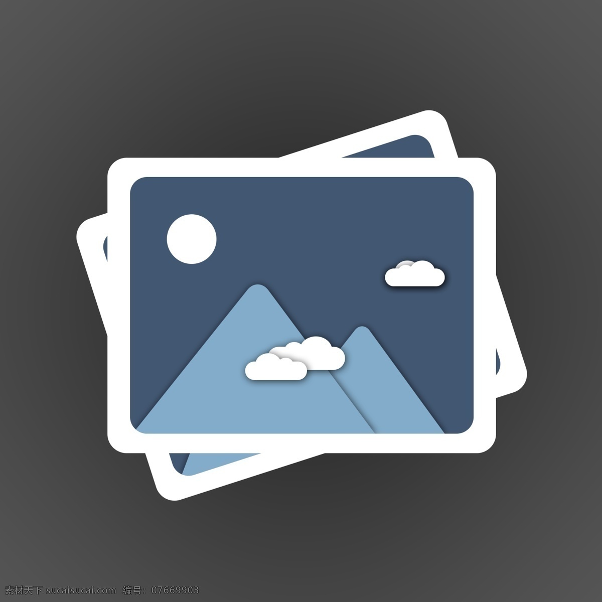 风景 logo 图案 icon 图标 扁平化 风景照 照片 简约 蓝色logo 照片logo 照片图案