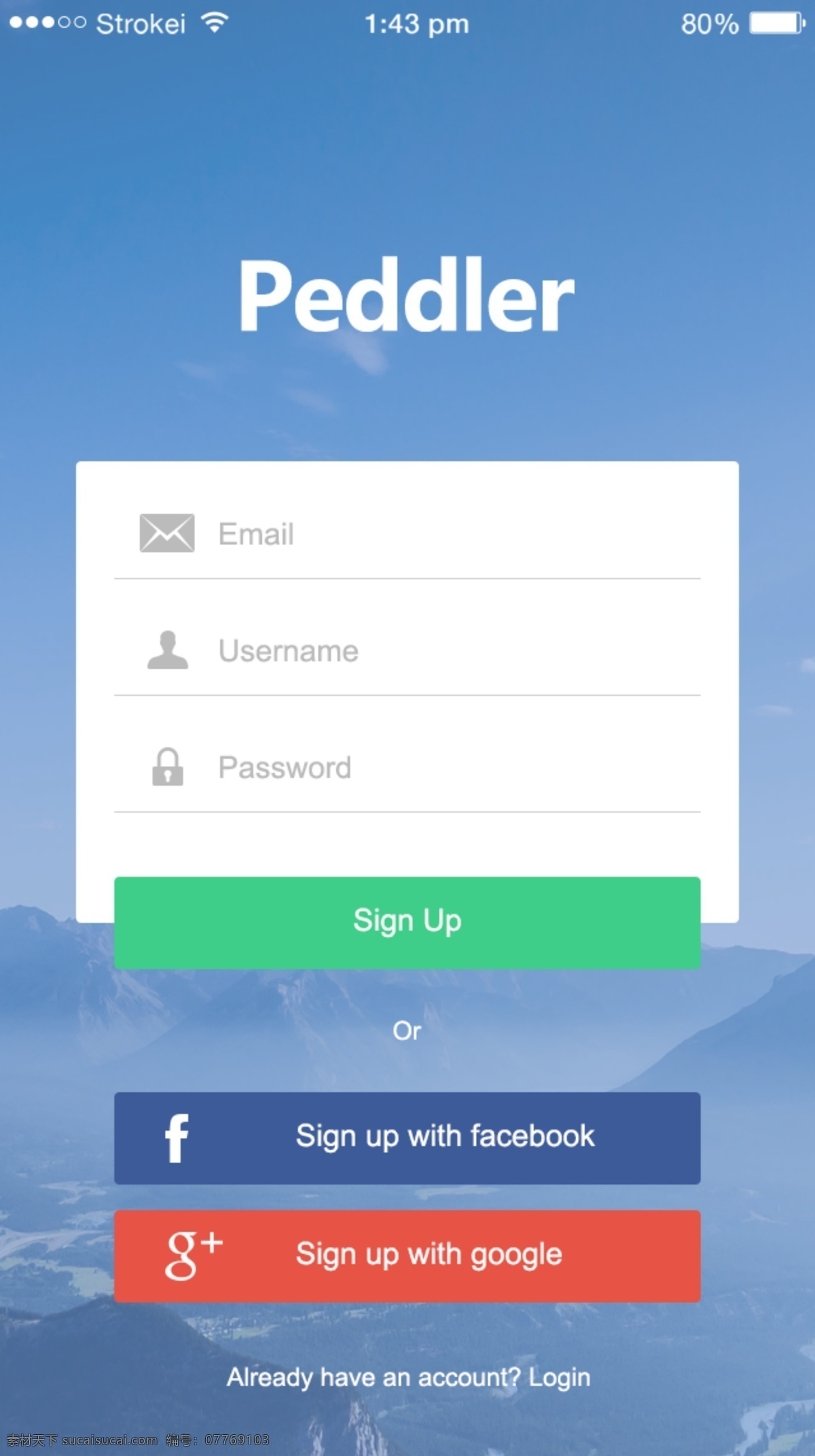 手机 app 登录 界面设计 ui页面 页面 登录界面设计 蓝色山脉背景 扁平化 移动界面设计 手机界面