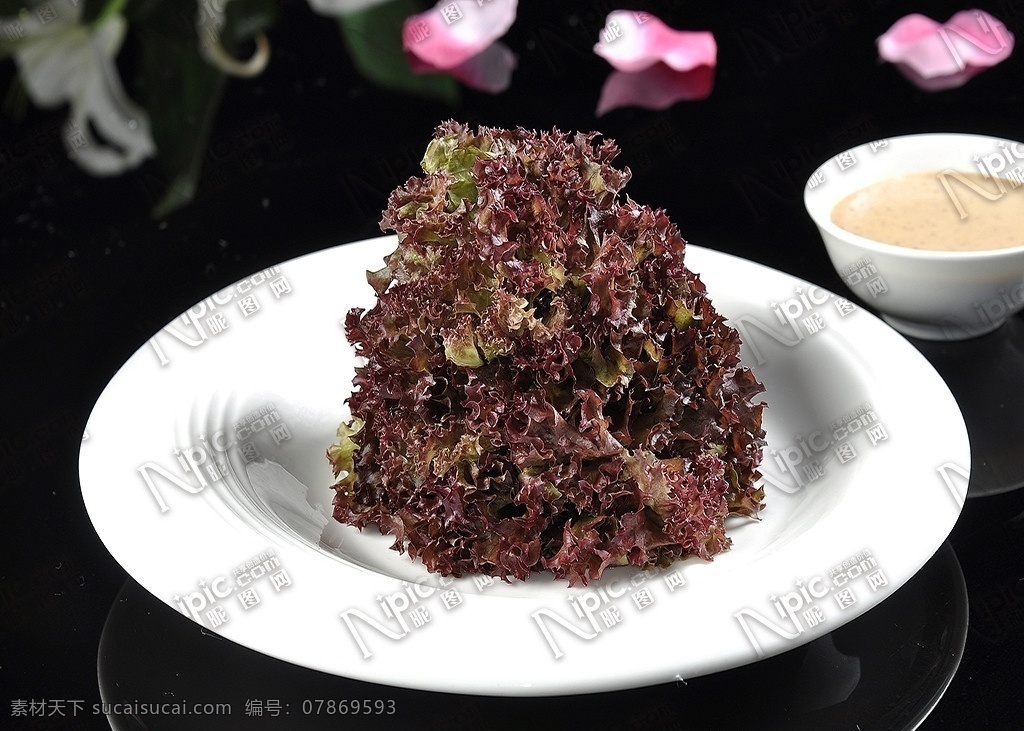 西班牙 红叶 生菜 沙拉 红叶生菜沙拉 美食 蔬菜 美食摄影 餐饮美食 传统美食