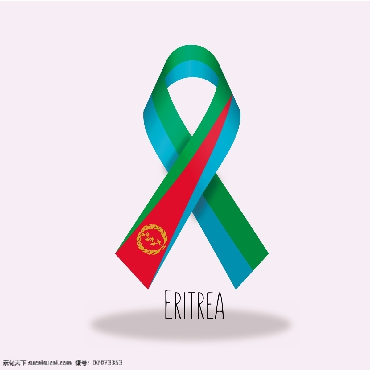eritrea 旗 带 旗帜 丝带 图案 横幅 标志 装饰 彩带横幅 色彩 身份 国家 政府 国旗 爱国 民族 代表