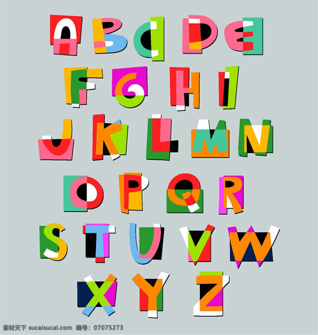 彩色方块英文 方块 立体英文字母 文化艺术 彩色 上 字母