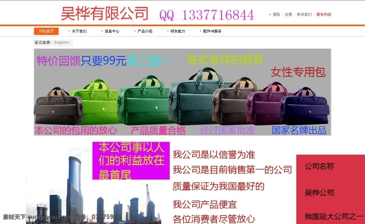 banner 背包 皮包 钱包 手提包 网页模板 源文件 中文模板 网页 皮包网页 网页素材