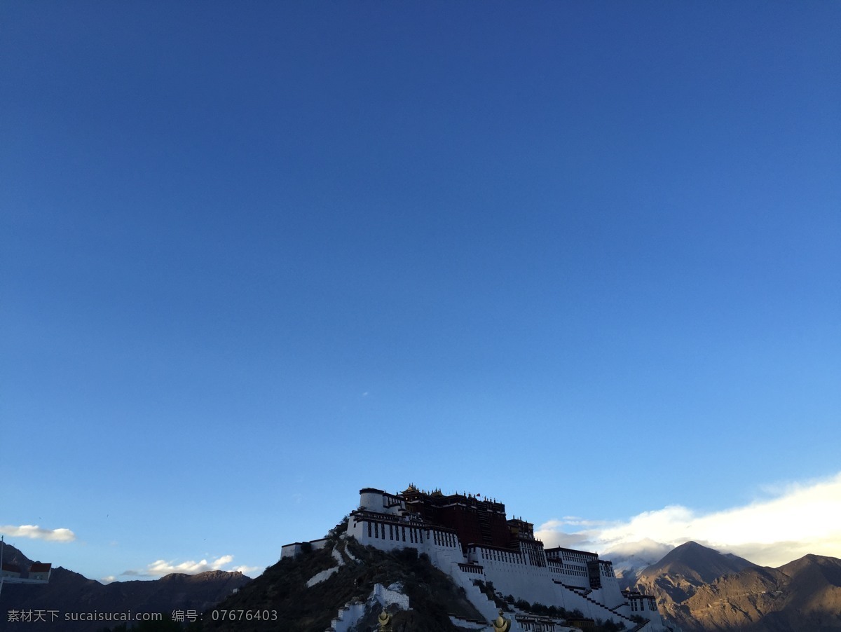 拉萨 布达拉宫 傍晚 高山 旅游摄影 国内旅游