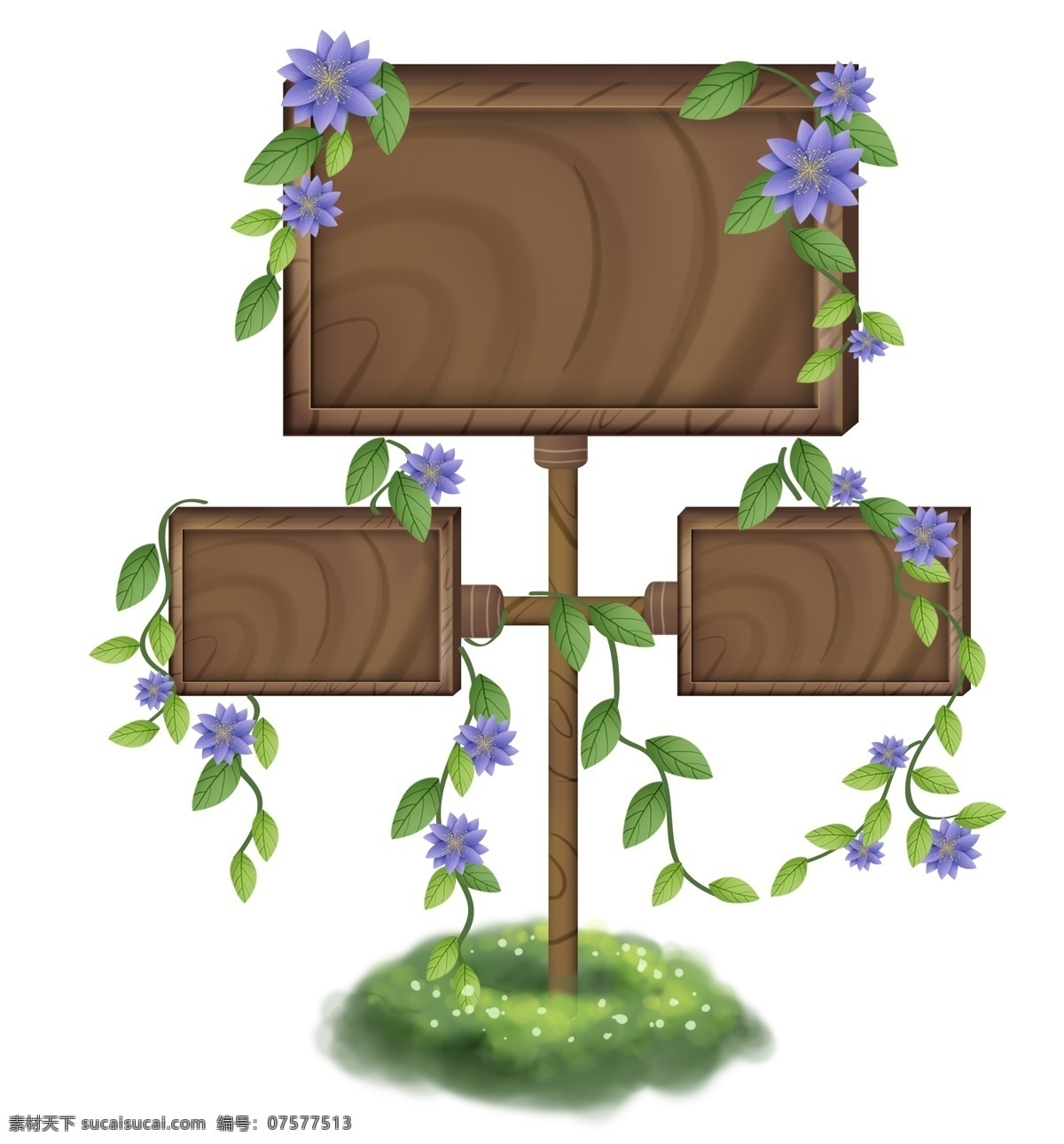 木纹 花卉 植物 文字 框 提示牌 花朵 绿色 春季 立体 春天文字框 叶子 标题 春天标题框