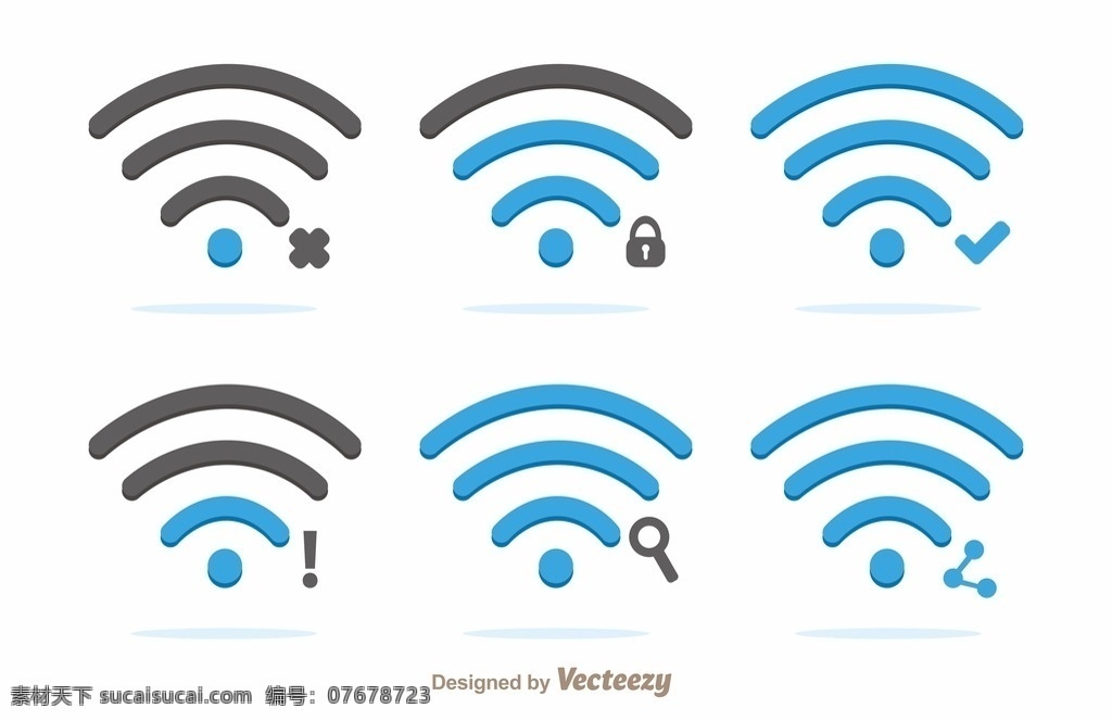 wifi图标 wifi 无线网 信号 手机 数据 路由器 信息 传输 速度 安卓 苹果 三星 logo设计