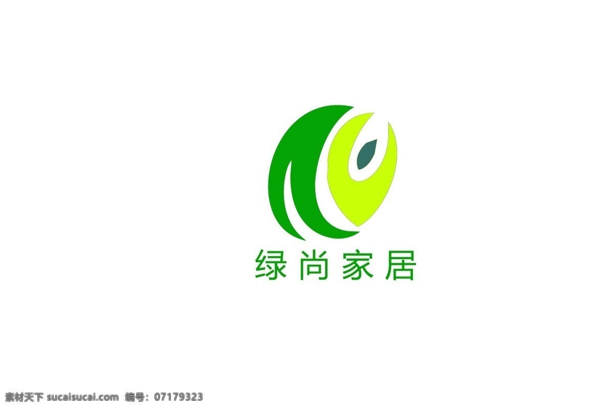 绿色log log 家居 绿尚 白色