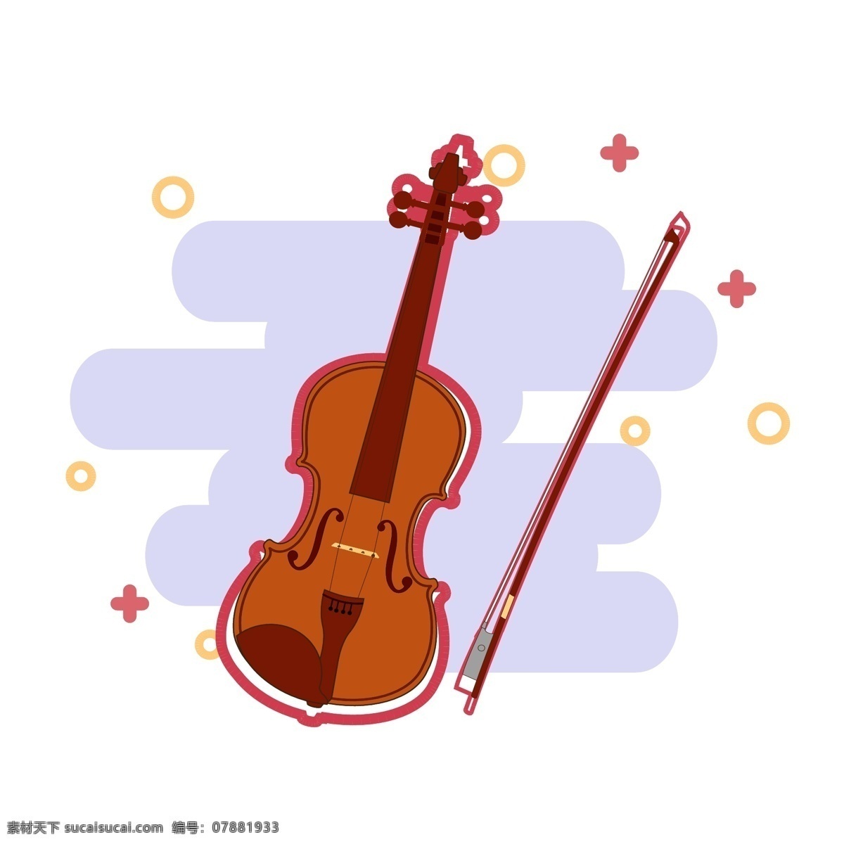 矢量 卡通 小提琴 乐器 商用 古典 音乐 提琴