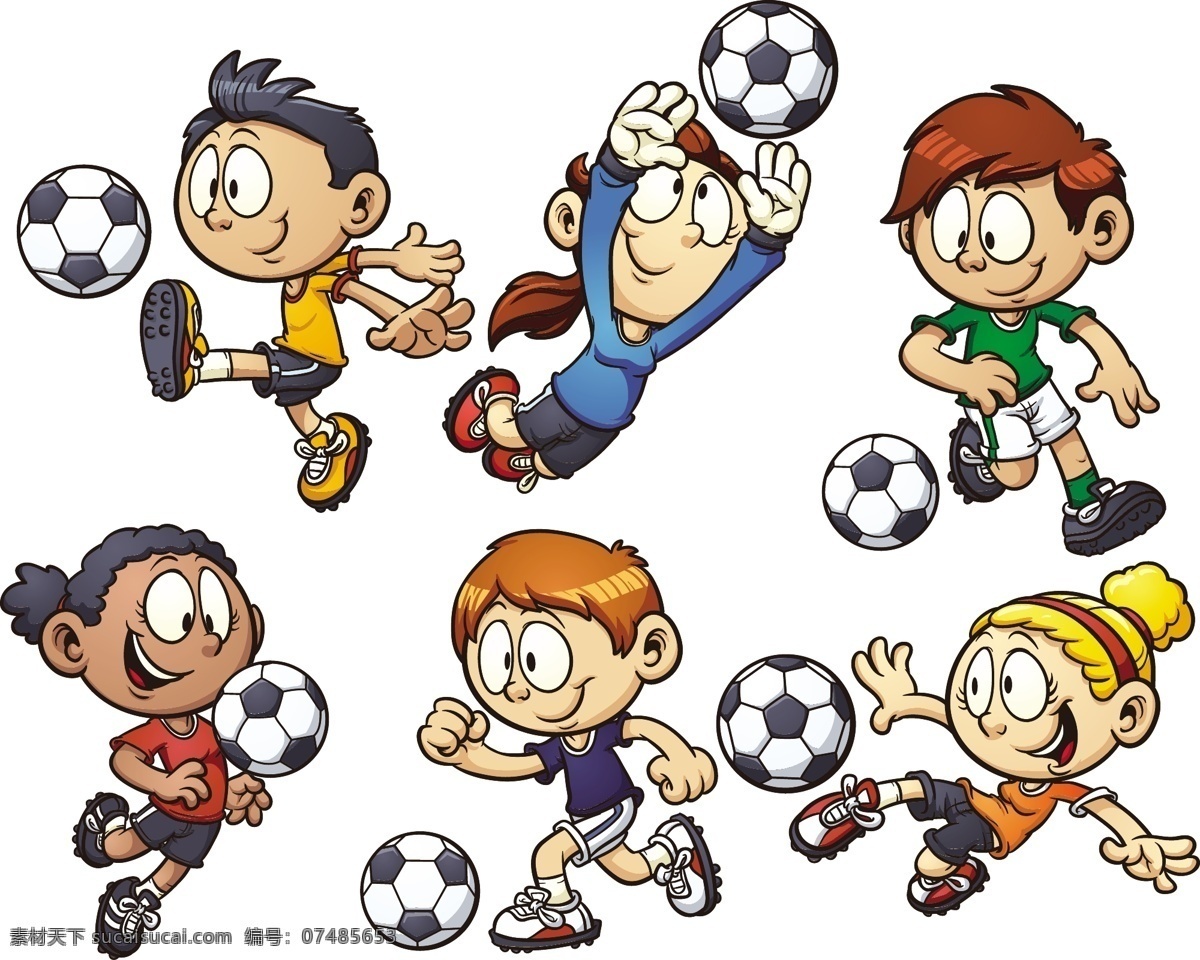 卡通儿童 卡通人物 儿童 人物 小男孩 踢足球 世界杯 卡通背景 卡通 手绘 矢量 儿童幼儿 人物图库