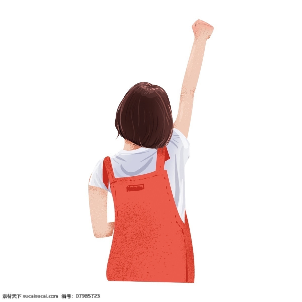 可爱 唯美 背影 女孩 人物 元素 少女 装饰元素 插画元素 简约 卡通 免扣素材