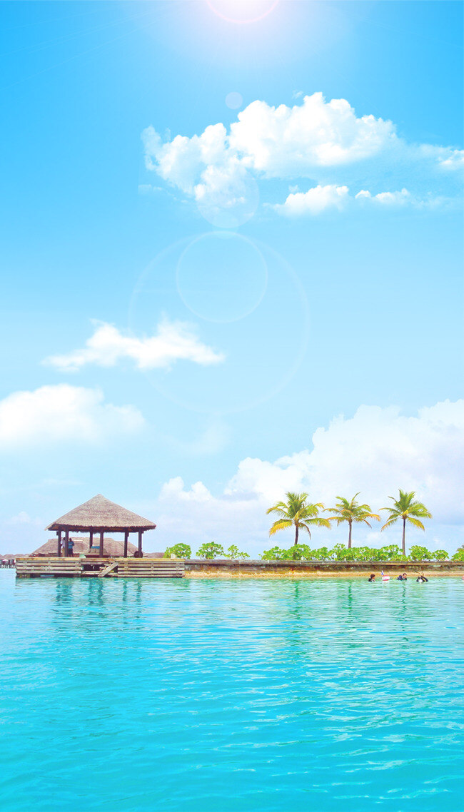 马尔代夫 旅游度假 旅游 度假 模版 海岛 广告 背景 海边 沙滩 椰子树