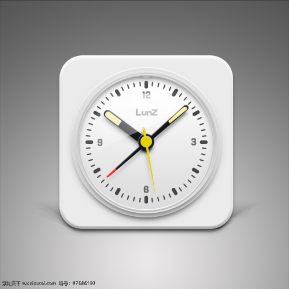 钟表 图标 ui 白色 表 闹钟 时间 时钟 质感 钟 ui设计 图标设计