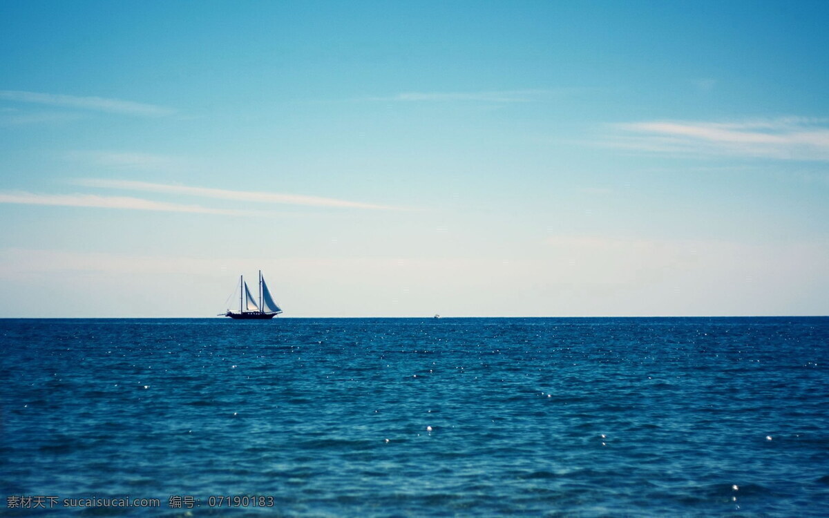 唯美 海上 帆船 风景 高清 大海 美丽 平静 海水 海浪