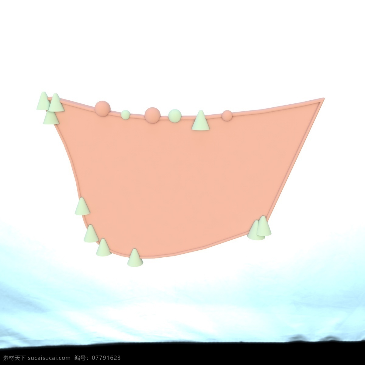 创意 几何 暖色 边框 c4d 立体边框 创意边框 立体 暖色质感 几何边框 立体球 装饰边框