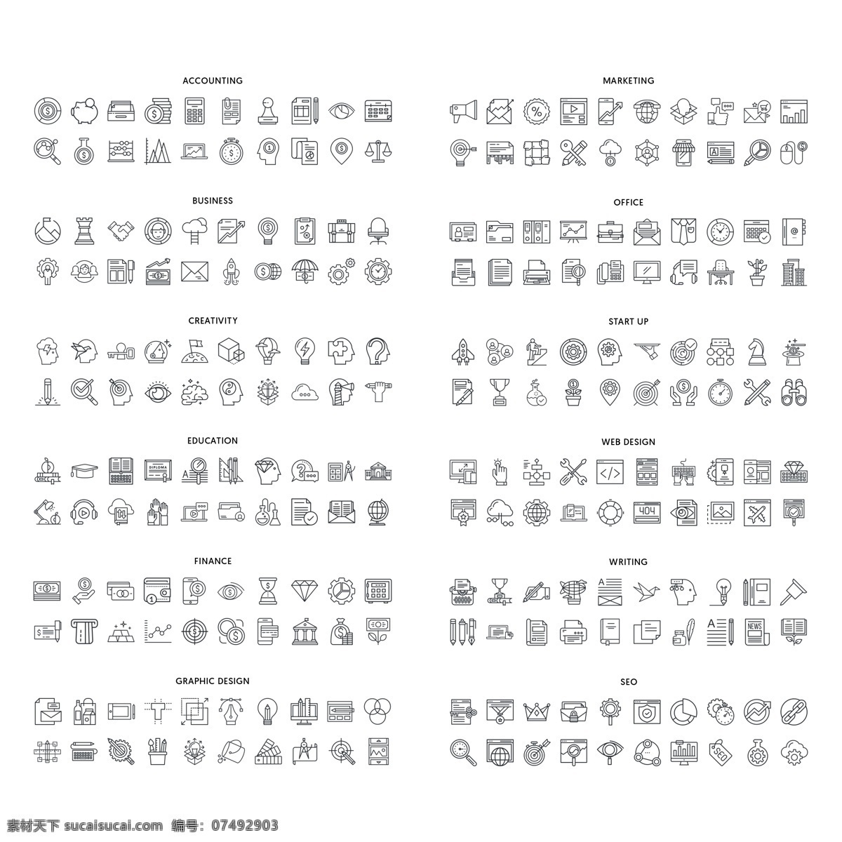 款 黑白 线条 商业 图标 icon 社交 科技 简约 卡通 商务 创意 插画 黑白线条 icon下载 icon图标 商业icon