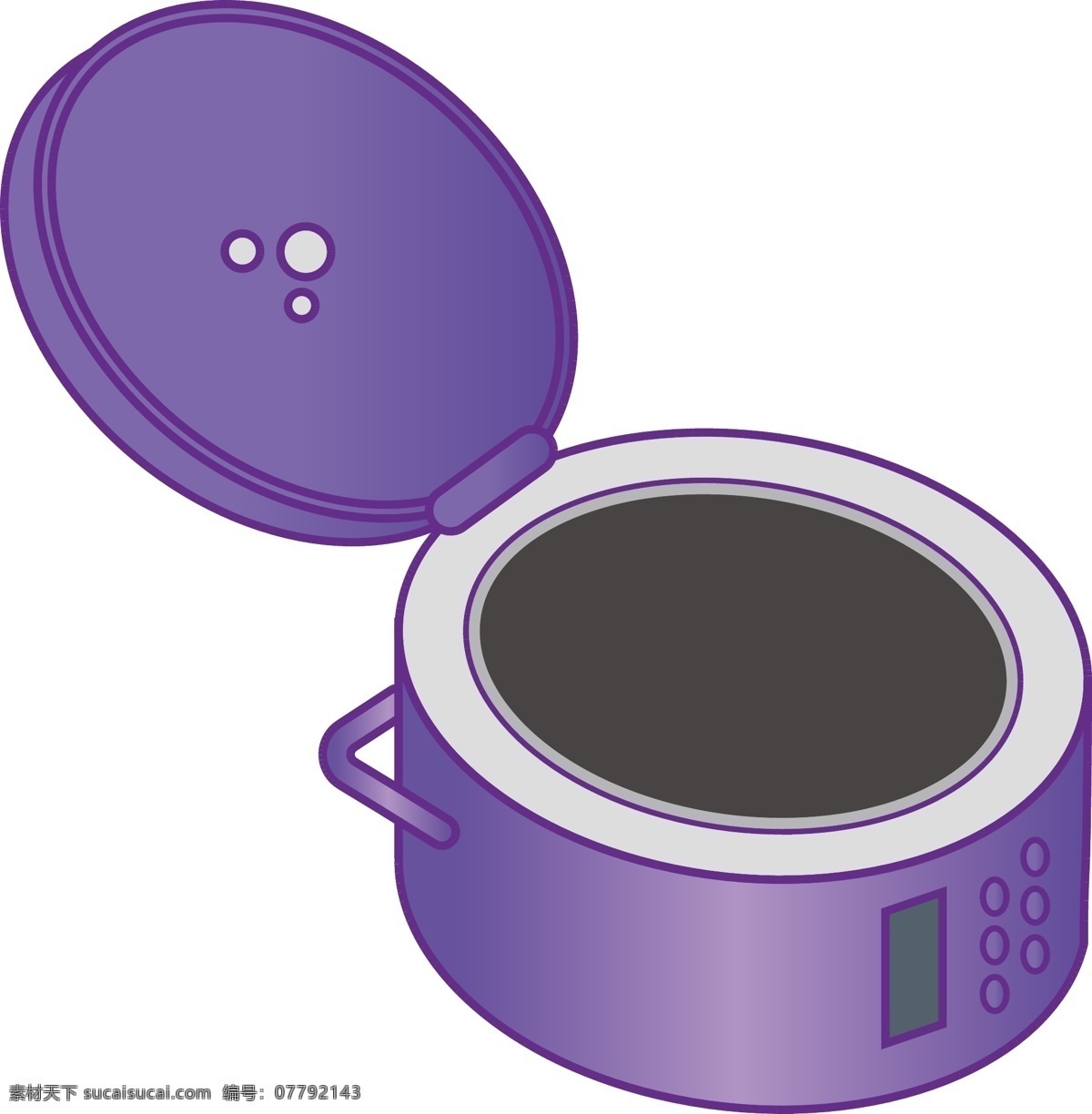 紫色 厨房用具 电饭煲 厨房 用具 美食 锅子