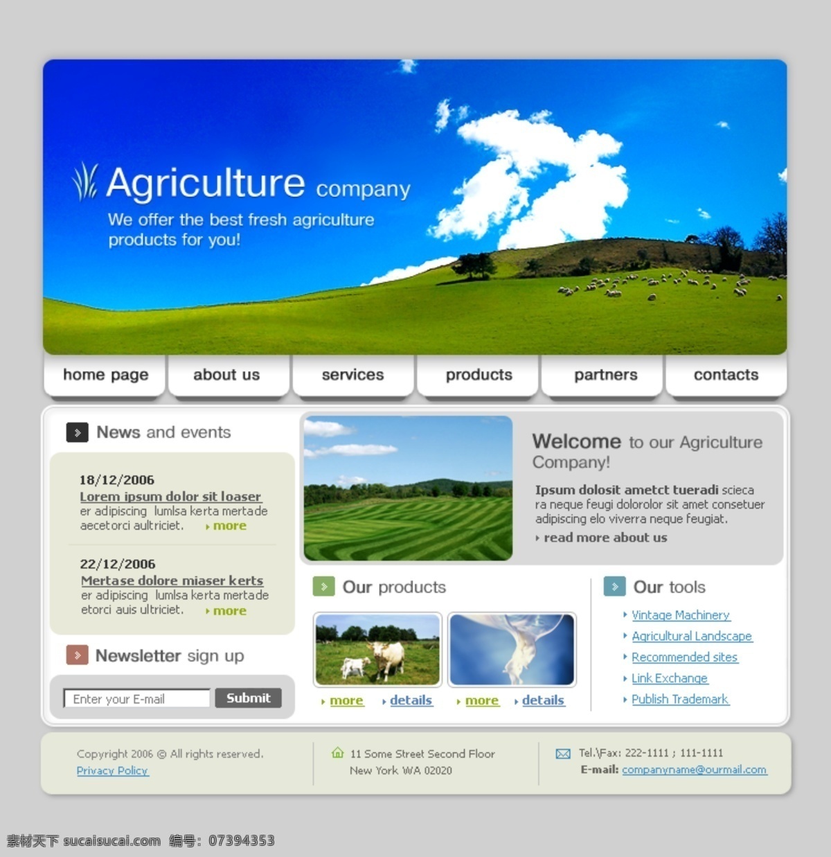 农业科技 公司 网页模板 科技 农业 网页素材