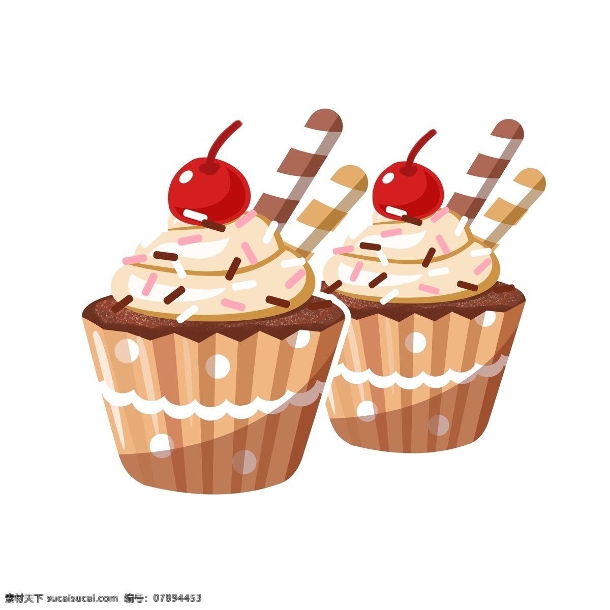 美食 樱桃 巧克力 杯 蛋糕 甜品 朱古力 卡通 矢量 商用 cupcake chocolate 巧克力棒