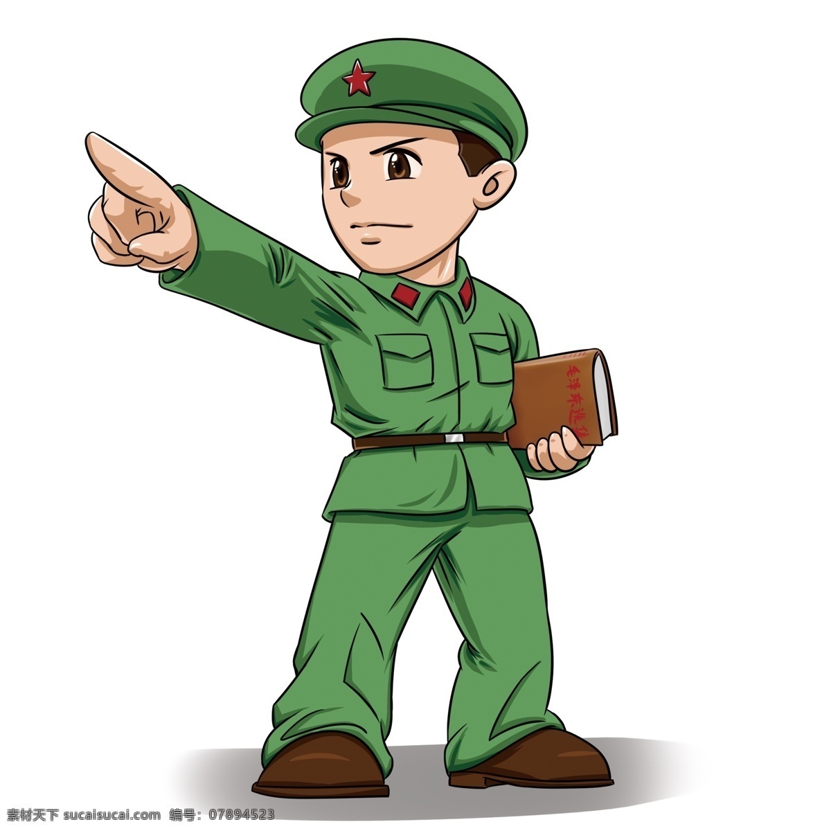 手绘 卡通 学习 毛 主席 思想 雷锋 同志 毛主席思想