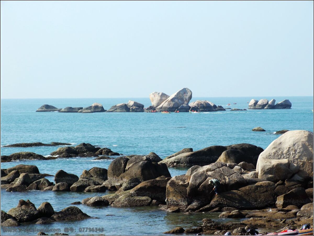 海边 石滩 大海 石头 山水风景 自然景观