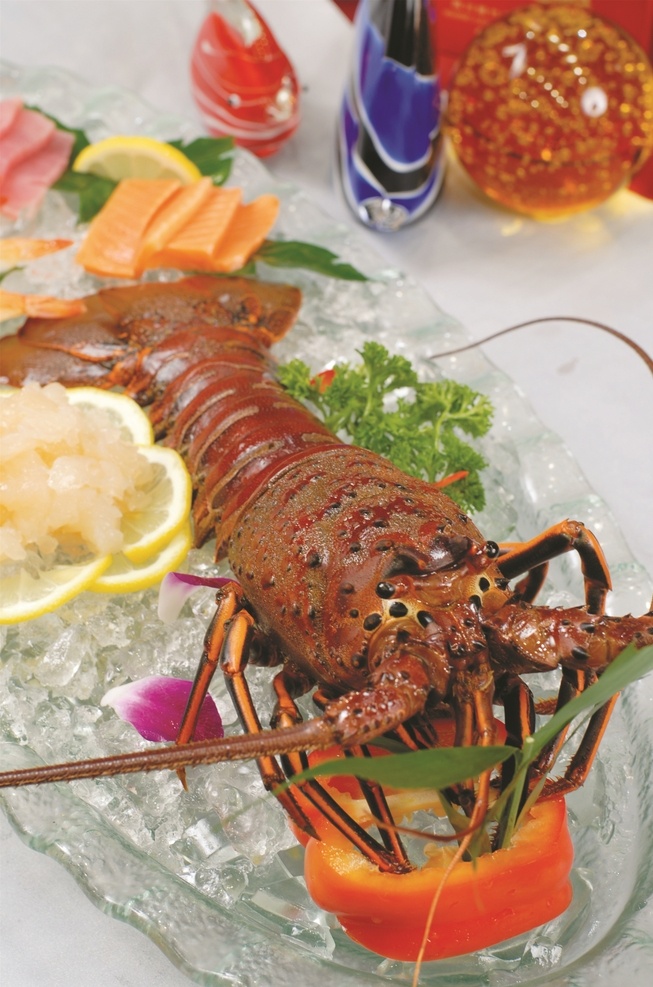 龙虾 什锦 刺身 龙虾什锦刺身 美食 传统美食 餐饮美食 高清菜谱用图