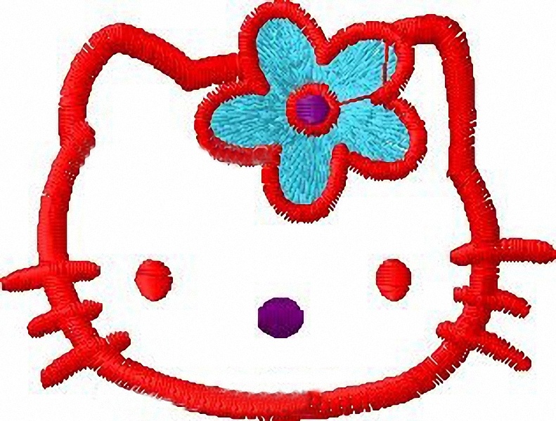 绣花免费下载 hello kitty 服装图案 家纺 猫 绣花 面料图库 服装设计 图案花型