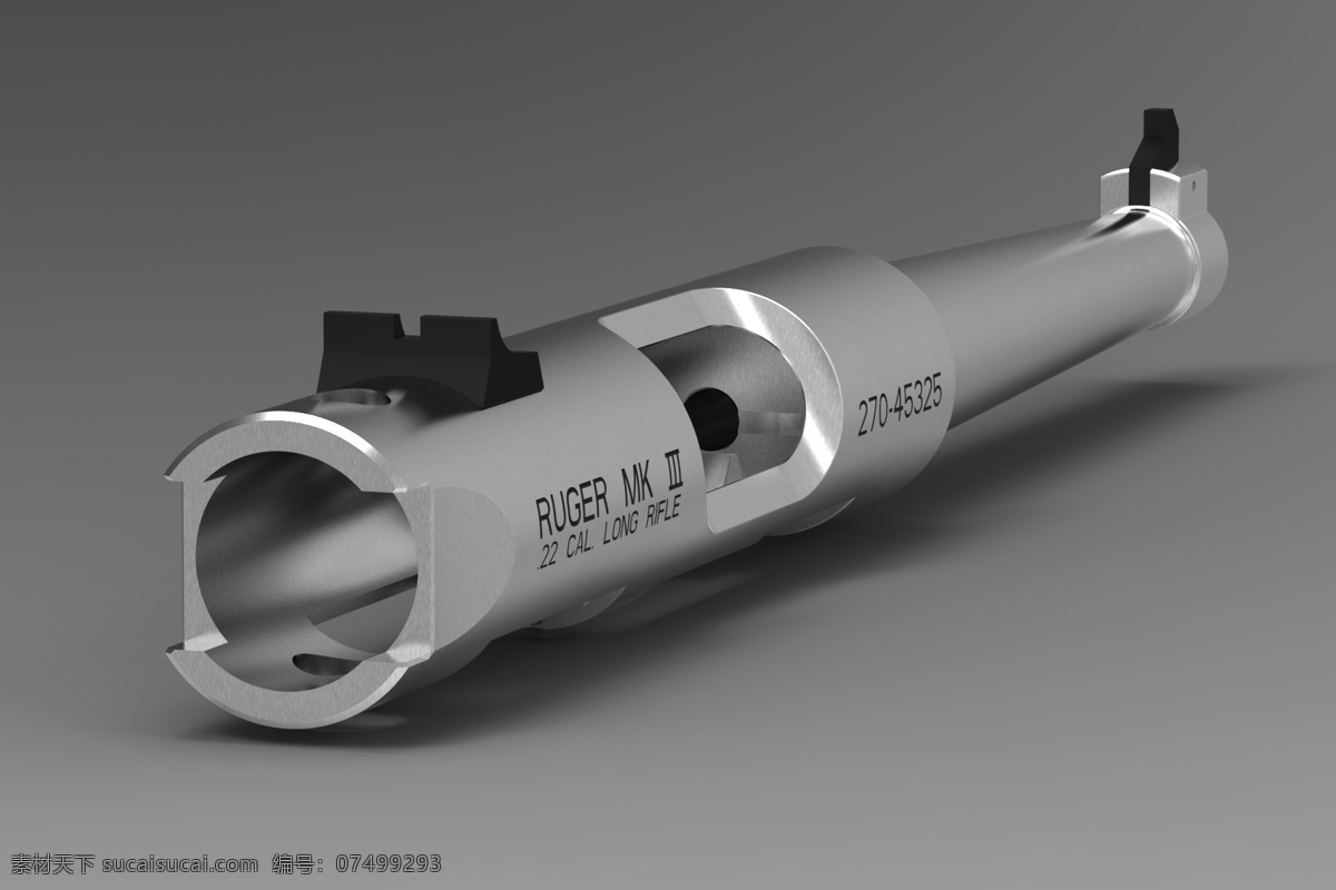 鲁格 kmkiii6 桶 接收器 机械设计 军事 体育 3d模型素材 电器模型