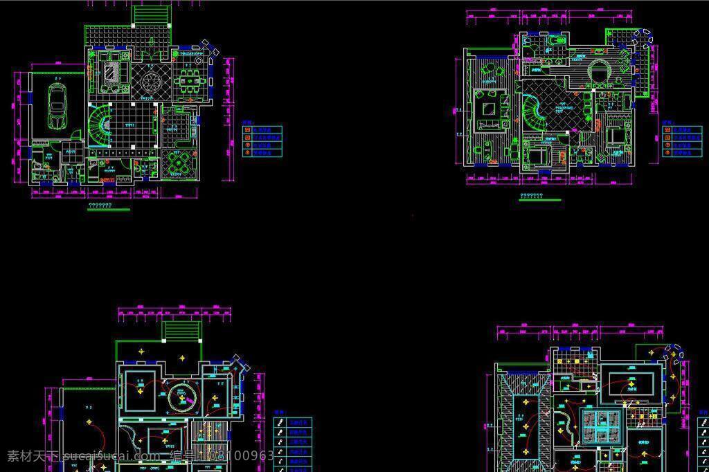 cad 别墅 公馆 环境设计 建筑设计 立面图 平面图 剖面图 施工图 室内设计 别墅装修 dwg 图纸 装修 装饰 私宅 别业 别墅图纸大全 源文件 cad素材 室内图纸