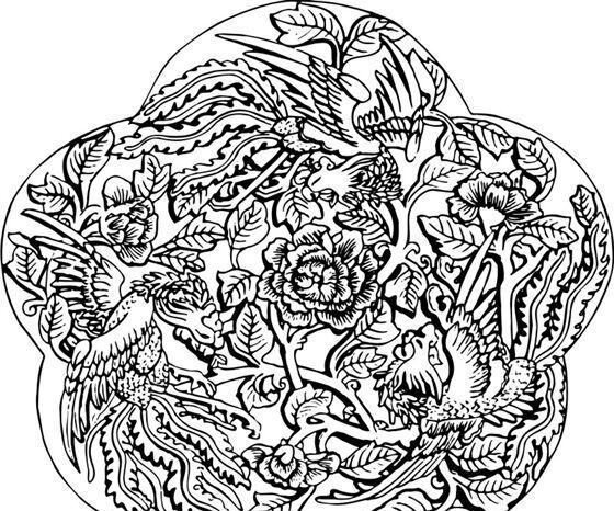 清代下版画 装饰画 中华 图案 五 千年 矢量 格式 ai格式 设计素材 清代版画 版画专辑 矢量图库 白色