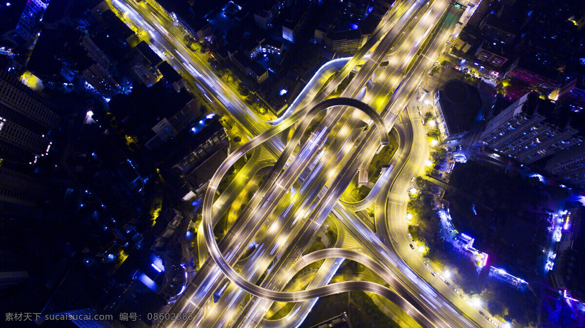 航拍 成都 营门口 立交 夜景 立交桥 建筑园林 建筑摄影