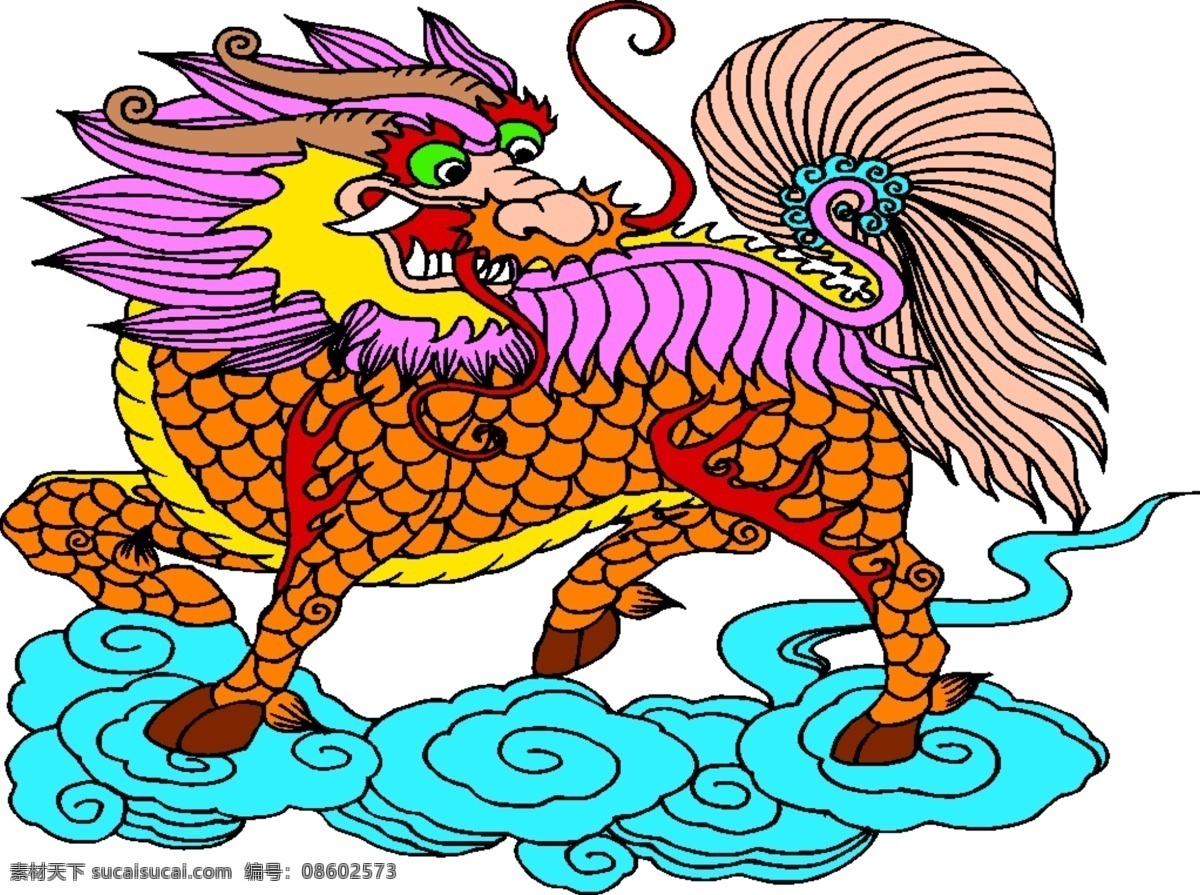 矢量 各种 古代 神 兽 文化艺术 宗教信仰 矢量图库 wmf