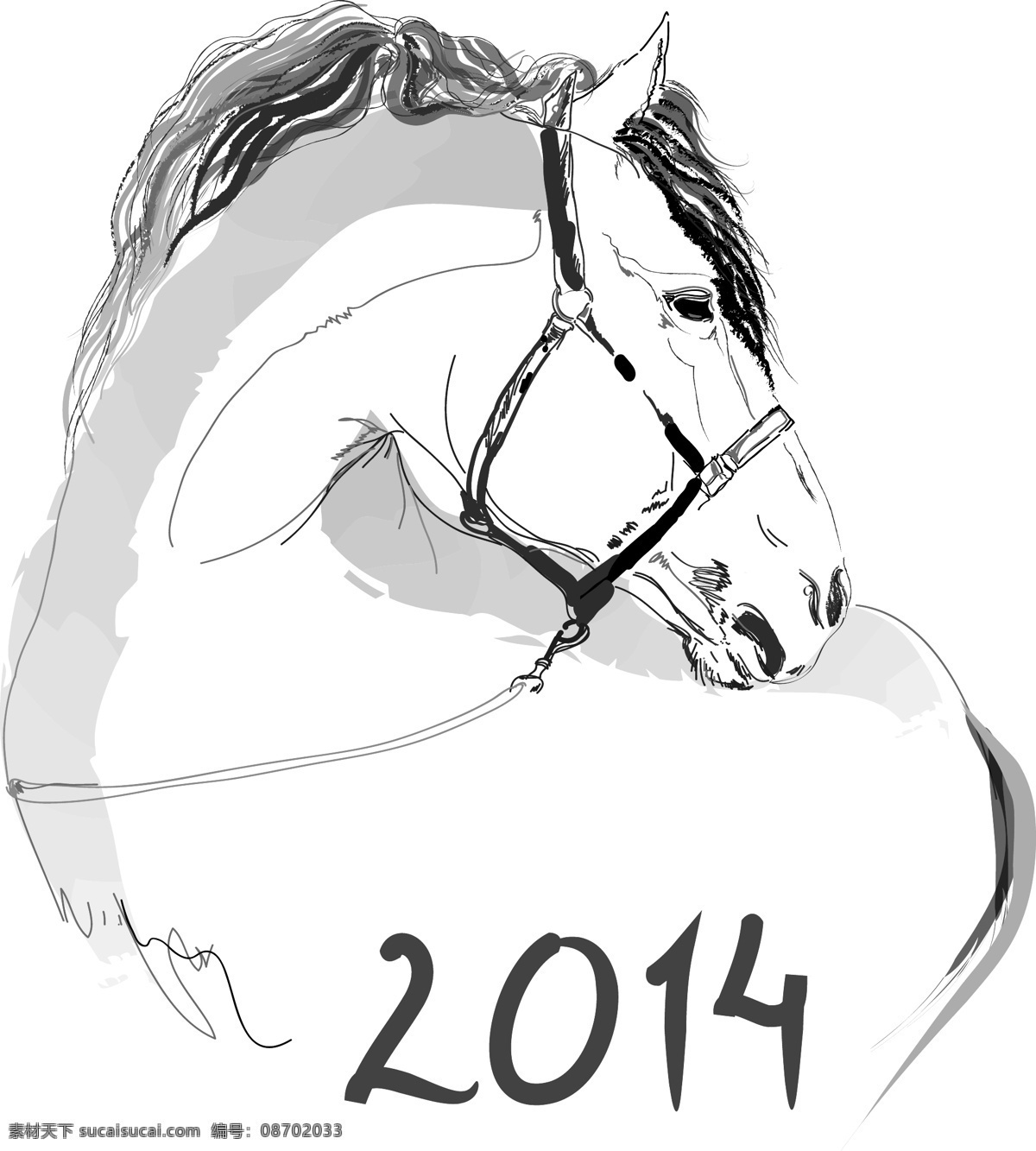 矢量 马年 圣诞节 2014 2014年 动物 圣诞树 矢量马 艺术字 马 节日素材 2015羊年