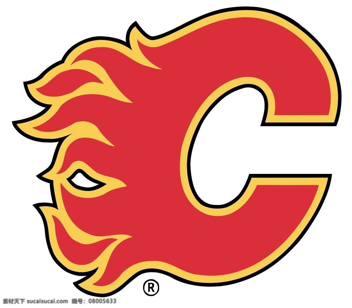 自由 卡尔加里 火焰 nhl 曲棍球 俱乐部 标志 免费 白色