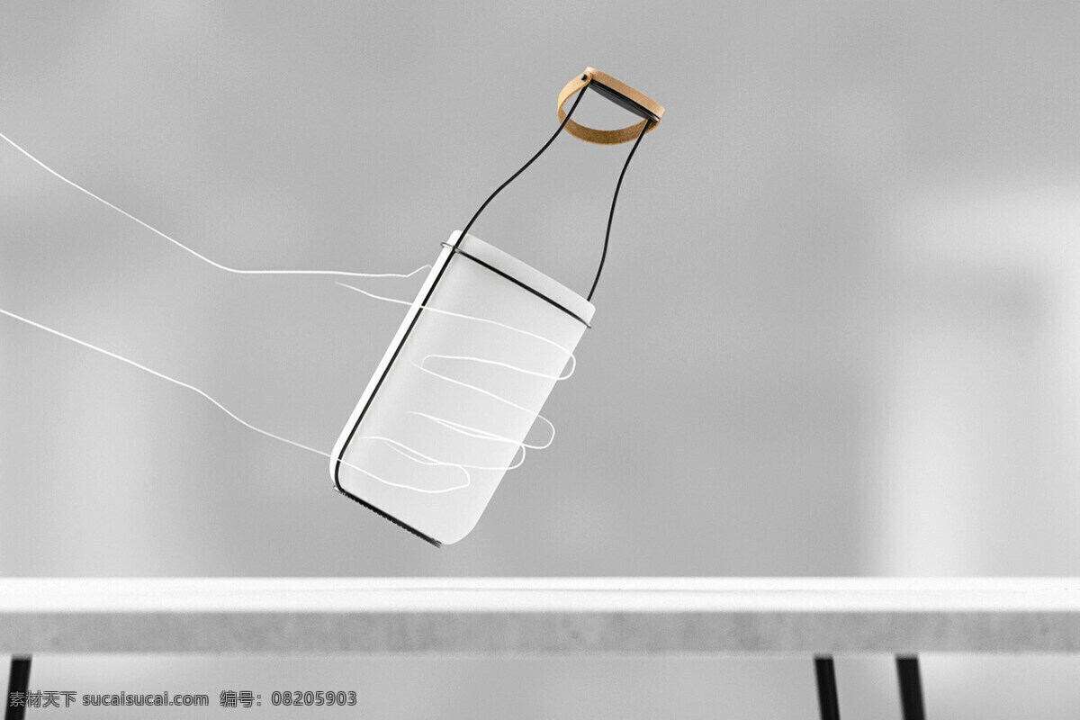 白色 创新 创意 灯具 概念设计 建模 模型 个性 瓶子 造型