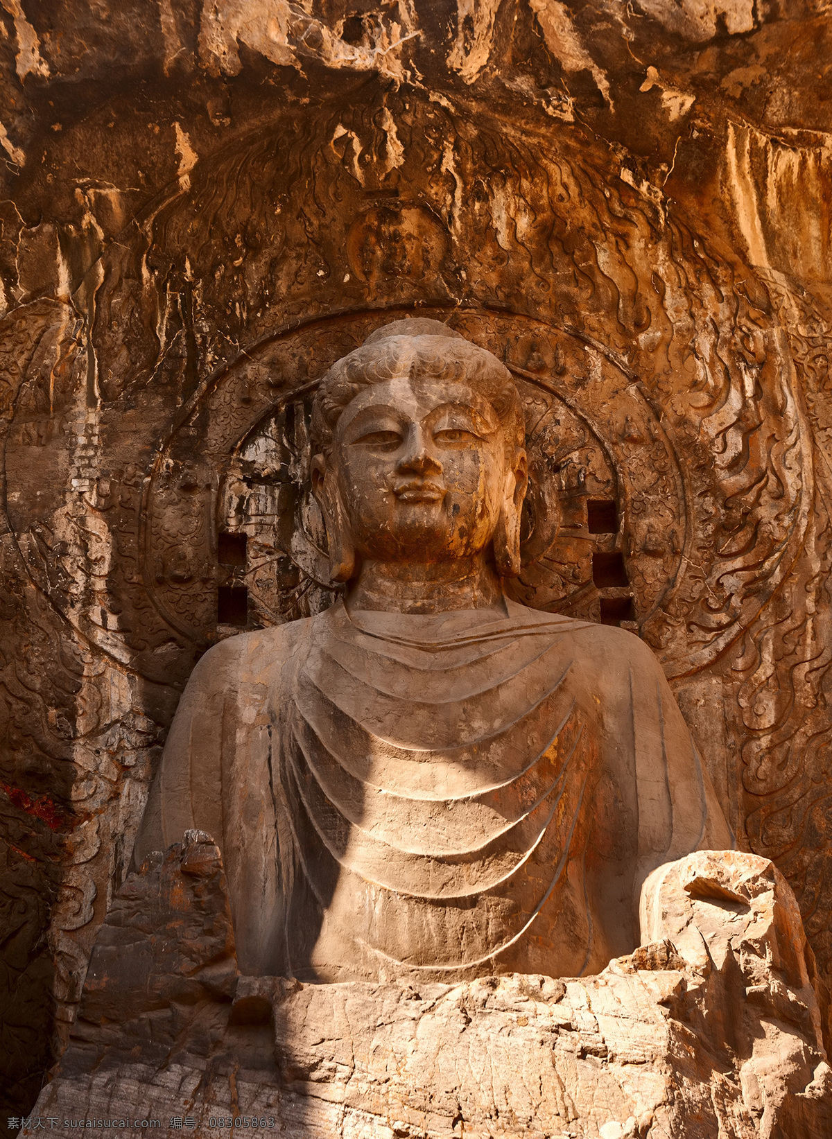 洛阳石窟雕塑 风景区 佛像 壁画 雕塑 建筑园林