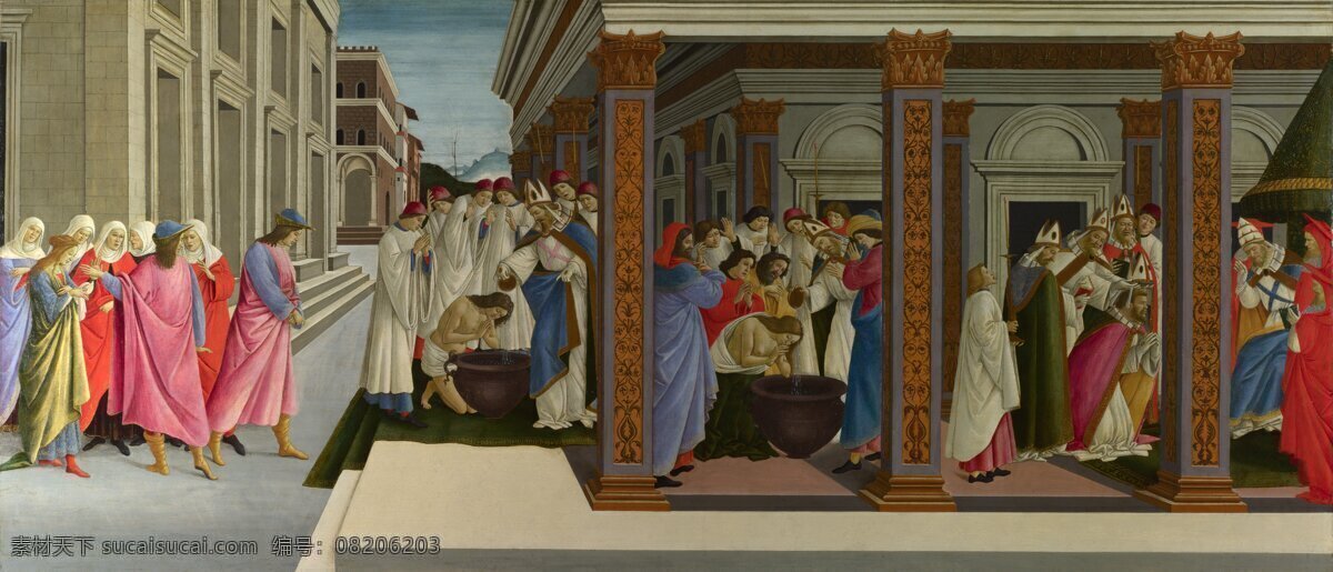 波提切利作品 早期生活 四个场景 佛罗伦萨学校 意大利画家 意大利 文艺复兴 时期 国家美术馆 宗教艺术 波提切利 西方古典油画 绘画书法 文化艺术