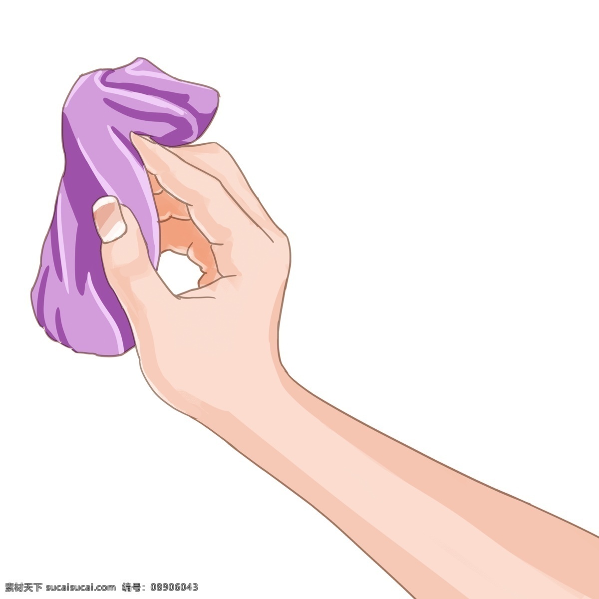 清理 卫生 抹布 紫色 手 清洁 整洁