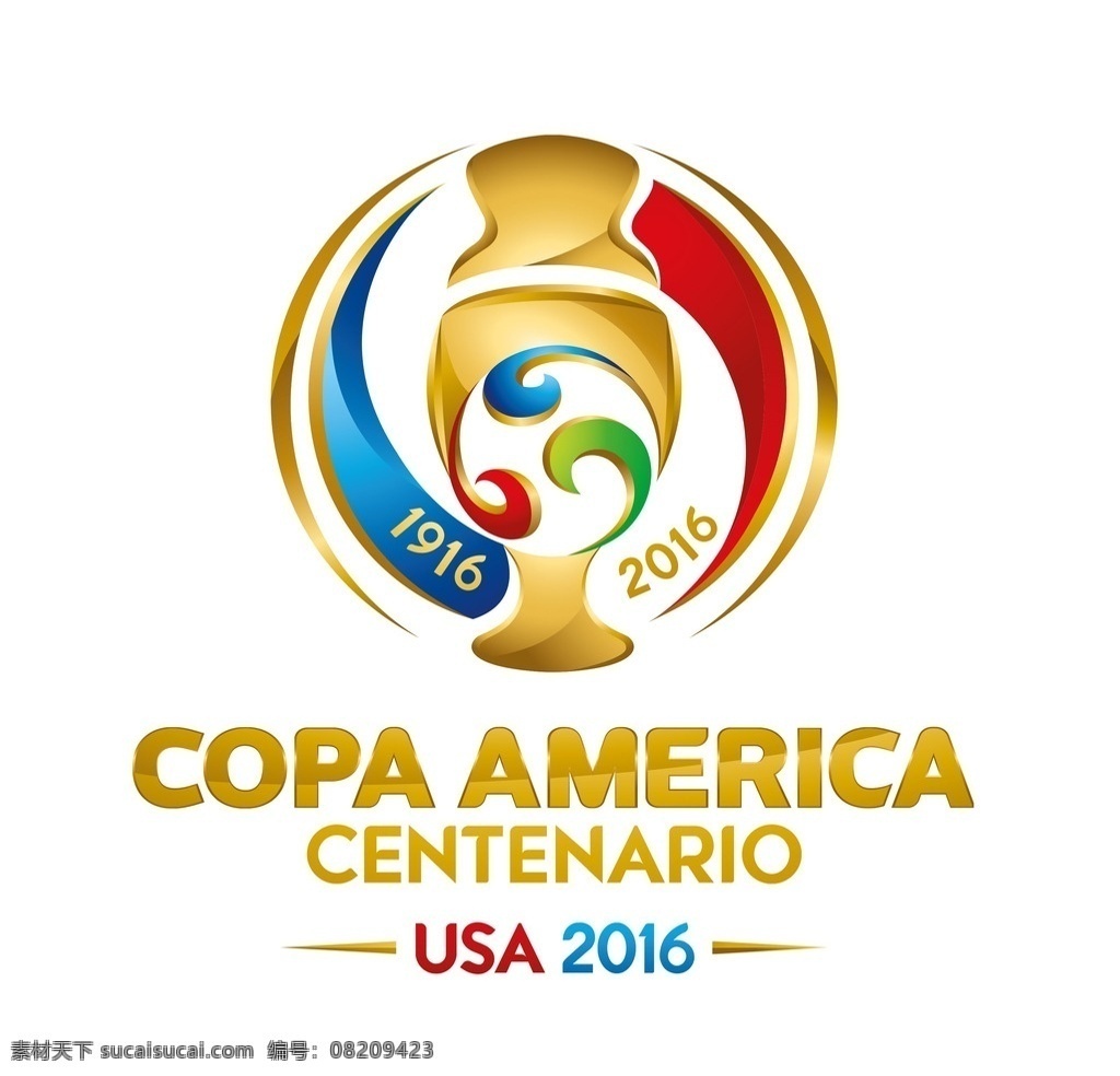 2016 世纪 美洲杯 徽标 美国 美洲 南美洲 中北美 加勒比海 足球 杯赛 比赛 赛事徽标 赛事协会 logo设计