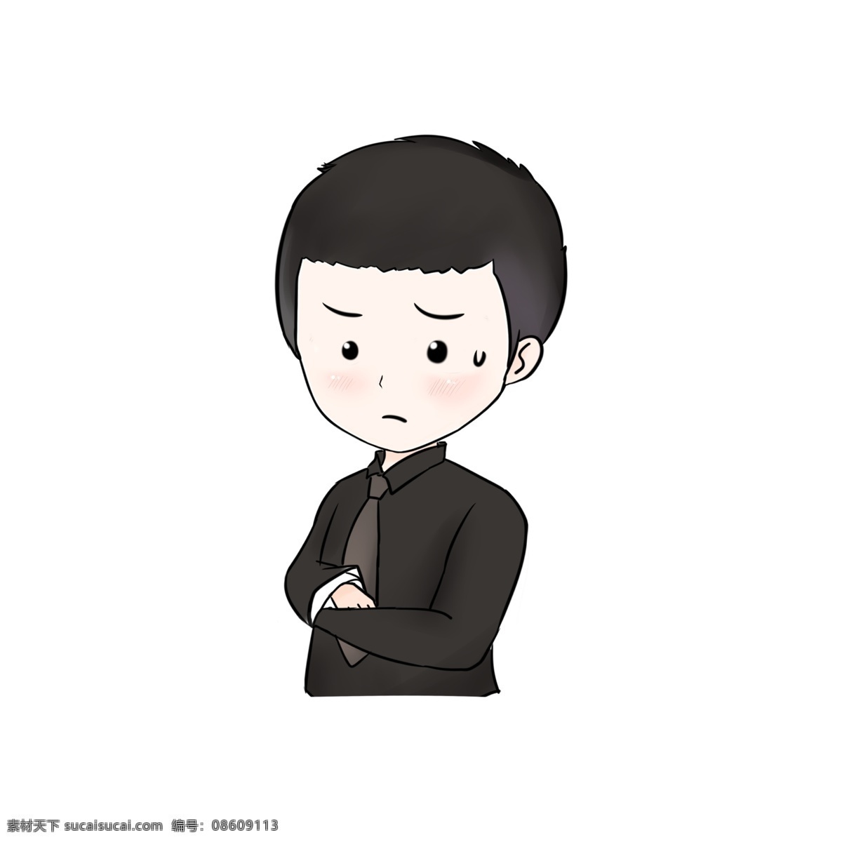 原创 可爱 q 版 少年 商用 元素 美丽 萌