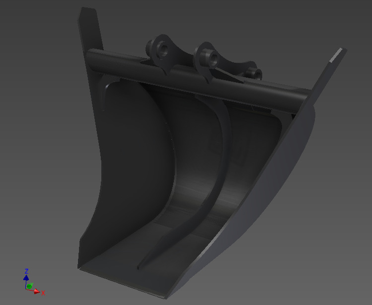 梯形 excacator 斗 jcb 3d模型素材 建筑模型