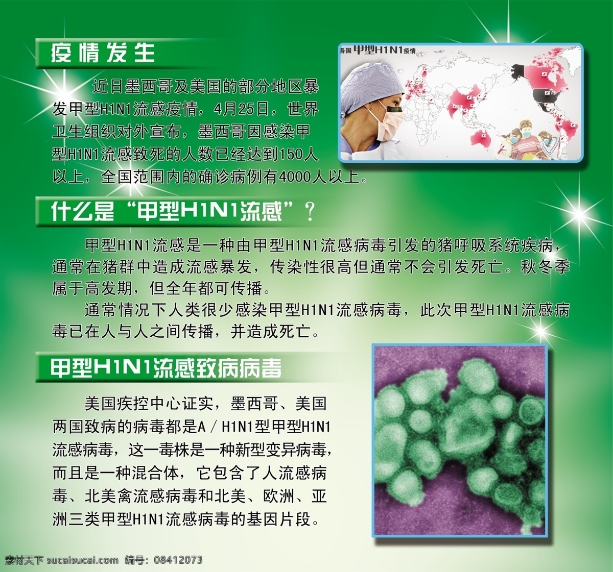 甲型 h1n1 二 内容 世界 病毒 案例 分布 病毒图 绿底 发光点 分层 背景素材 源文件库