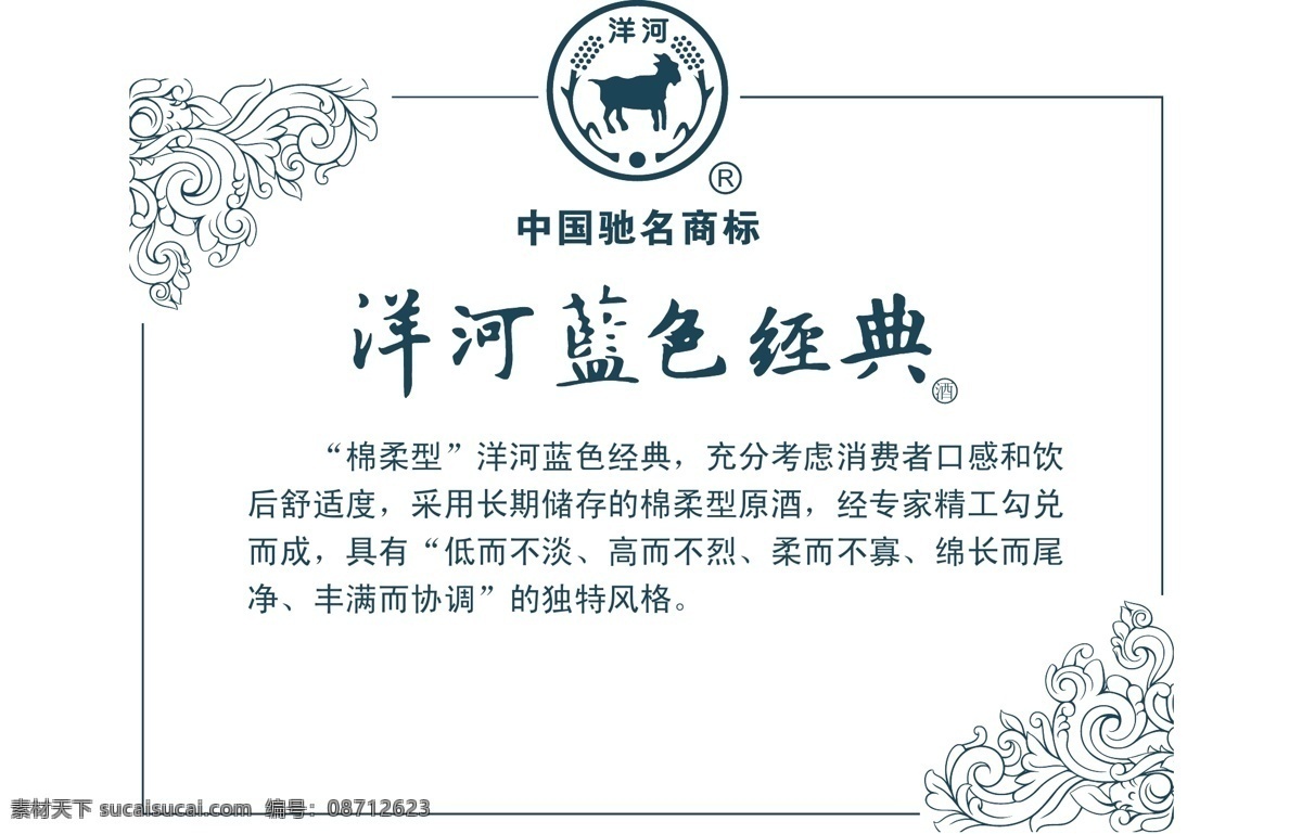 洋河蓝色经典 洋河 酒 蓝色 经典 花边 花边花纹 底纹边框