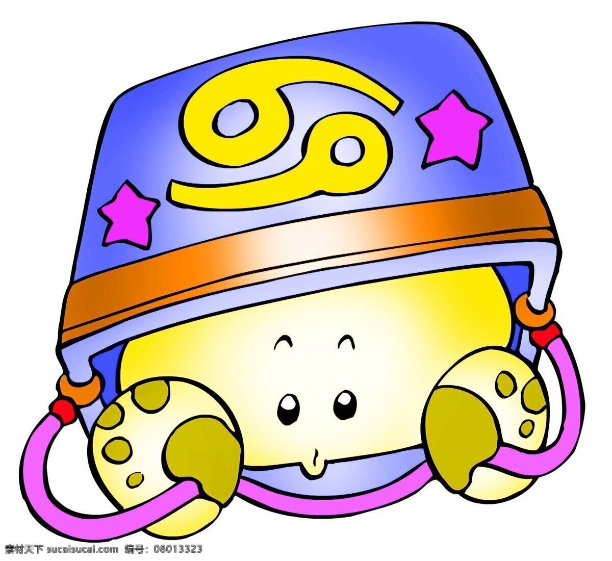 巨蟹座 星座 插图 星座插图 设计素材 巨蟹座篇 书画美术 白色