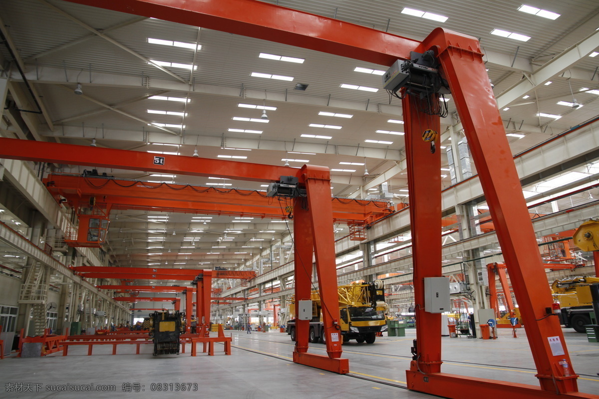 三马起重机械 厂房 钢结构 工业起重机 葫芦 门式起重机 起重设备 建筑工程 起重运输 机械 现代科技 工业生产
